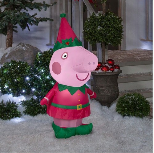 New 2021 Gemmy Halloween Christmas Xmas Airblown Inflatable Peppa Pig 4FT LED - Picture 3 of 7