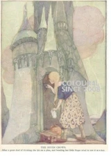 THE SEVEN CROWS CASTLE  1934  ART ILLUSTRATION PRINT 