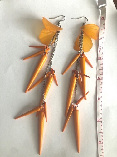 Long dangle drop earring 6" - Picture 8 of 28