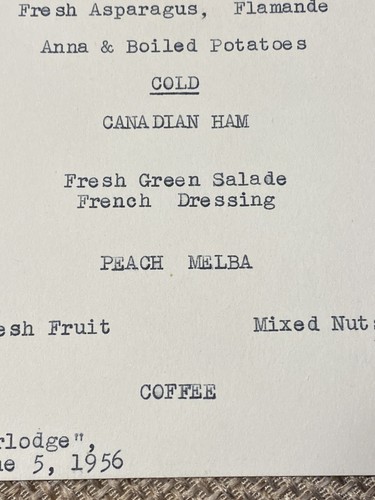 Vintage Menu Cruise Ship Canadian Pacific Farewell Dinner SS Beaverlodge 1956 - Picture 9 of 12