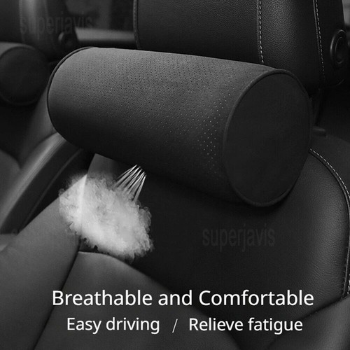 2Pcs Suede Neck Headrest Pillow Cervical Spine Protection Cushion For Volvo XC60 - Picture 3 of 11