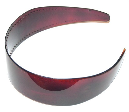 Women Brown Animal Spot Plain Thick Wide Headband Hair Accessory Made in France - Picture 5 of 6