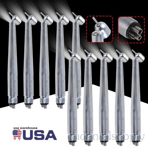 1-10* Dental 45° Degree LED E-generator Surgical Handpiece Turbine 4Hole for NSK - Picture 6 of 18