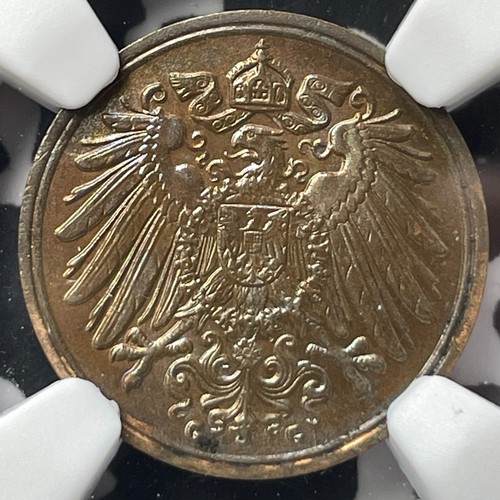 1898-G Germany 1 Pfennig NGC MS63BN Lot#A7337 Choice UNC! - Picture 2 of 3