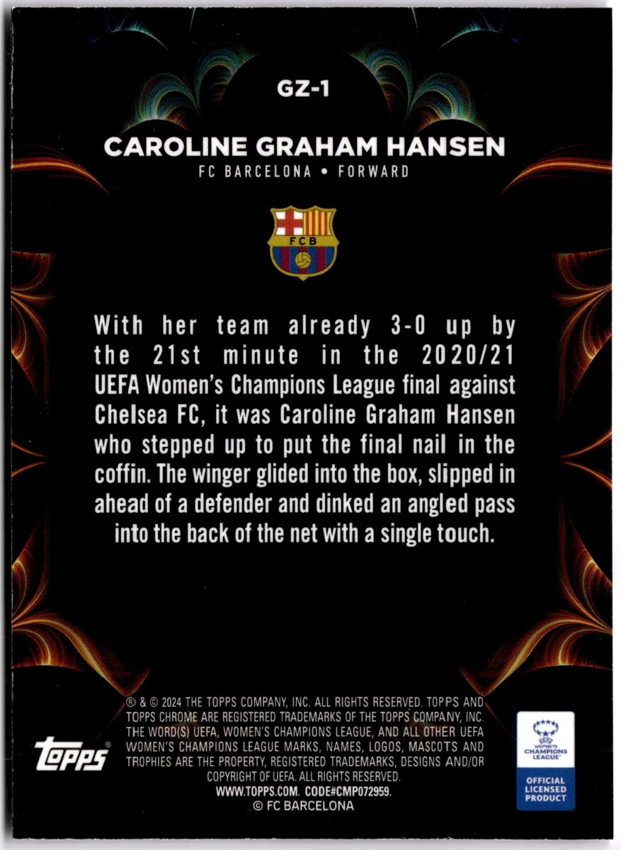 キャロライン グラハム ハンセン Topps Chrome 直筆サイン 2021-22 Topps Chrome UEFA Women's Champions League Caroline