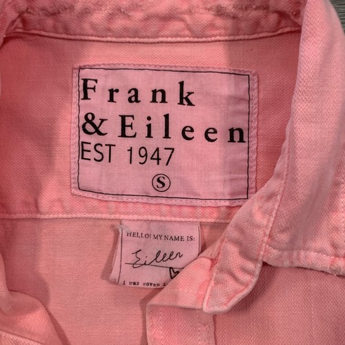 Frank & Eileen Hemd Damen Small Rosa Distressed Knopfleiste Baumwolle Langarm - Bild 2 von 13