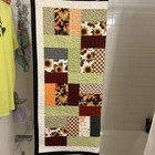 Beautiful Quilted Sunflower Motif Fall Table Runner