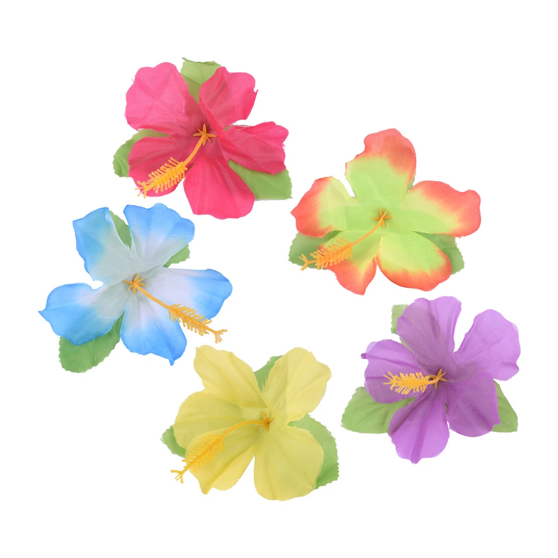72x By Hibiscus Flowers Artificial Polyester Flowers Hawaiian Party Decor Favors