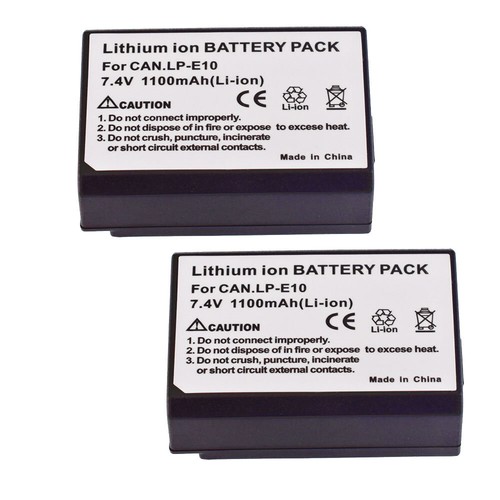 LP-E10 Battery or charger For Canon EOS Rebel T3 T5 T6 Kiss X50 EOS 1100D 1200D - Picture 18 of 50