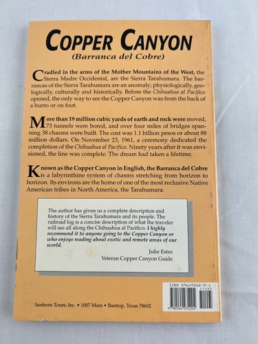 Copper Canyon (Barranaca del Cobre) by Dana Mark Hampton 1995 Trade Paperback - Picture 5 of 8