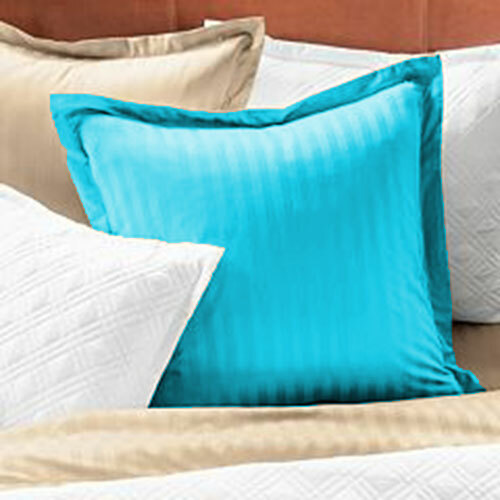 Juego de 2 piezas de almohada a rayas simulada 800 TC algodón egipcio liso todos los tamaños y colores - Imagen 10 de 27