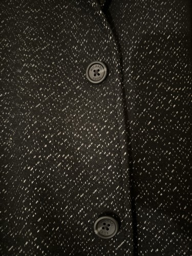 Michael Kors Men's Pike Slim Fit Top Coat 44R Black White Overcoat (MSRP $395) - Picture 6 of 6