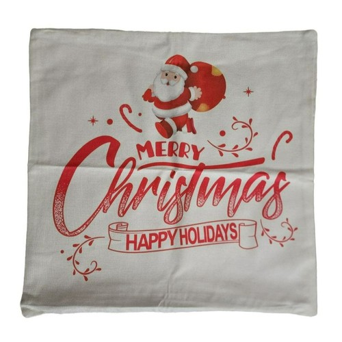 Juego de 4 Fundas de Almohada Decoración del Hogar Rojo Blanco Vacaciones Navidad, 22.25" W X 22" - Imagen 5 de 13