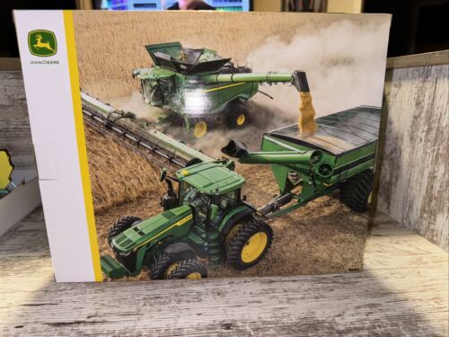 John Deere Harvesting Set Die Cast Replica 1/64 Scale X9 1100 8r 370 Semi Cart - Picture 10 of 10