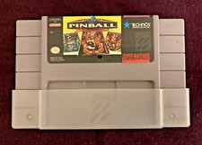 Super Nintendo SNES Super Pinball Behind The Mask Game Cartridge & Dust Cover