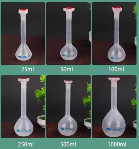 25ml-1000ml Plastic Volumetric Flask with Stopper for Chemistry Labs - Picture 2 of 10