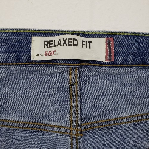 Levis 550 Jeans Men 42x34 Blue medium wash cotton relaxed fit denim - Picture 9 of 14
