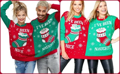 UNISEX CHRISTMAS JUMPER ELF BODY JOKER KNITTED XMAS MEN LADIES SWEATER SIZE 8-24