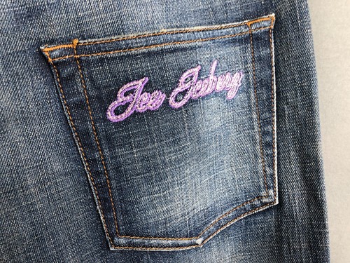 Jeans sfilacciati Iceberg cotone blu donna taglia 30 - Foto 9 di 18