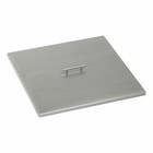 27" X 27" Square Stainless Steel Fire Pit Cover by American Fireglass