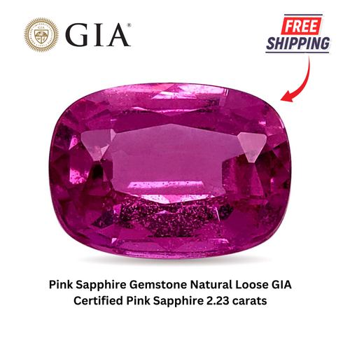 Rosa Saphir Edelstein natürlich lose GIA zertifiziert Pink Sapphire 2,23 Karat - Bild 1 von 5