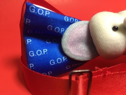 GOP Republican Elephant Self Tied Bow Tie Adjustable Political Party Animal 1987 - Picture 8 of 12