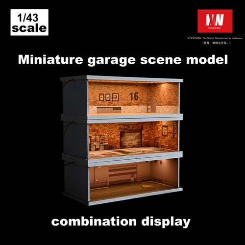 1/43 Diorama Car Garage Model 3-color Dimming LED Lighting Scene Display Model - Picture 18 of 60