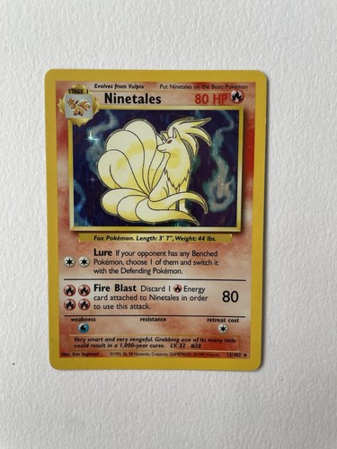 Holo Ninetails - 12/102 - Rare - Base Set - Pokemon Card - Imagen 3 de 5