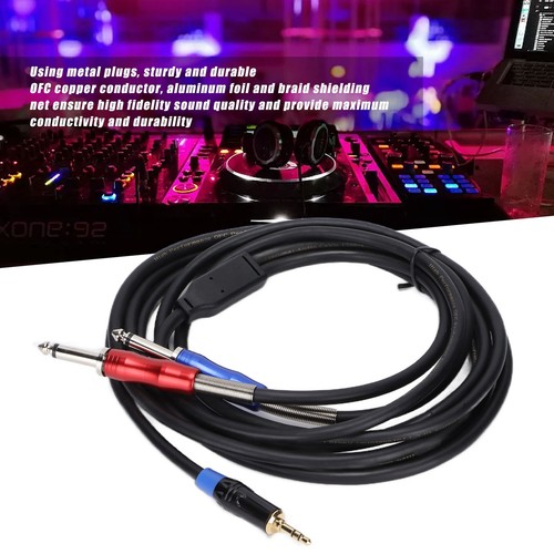 TC195BULS01 3.5mm To Dual 1/4in Monophonic Adapter Cable For Equi FY - Zdjęcie 15 z 23