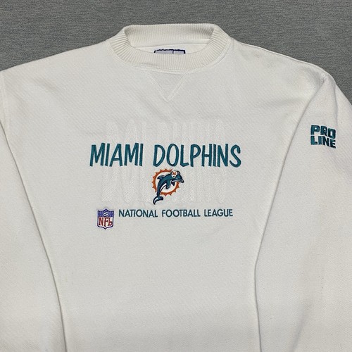 Vintage Miami Dolphins Sweatshirt Mens XL Football 90s PRO LINE Sweater USA NFL - 第 3/15 張圖片