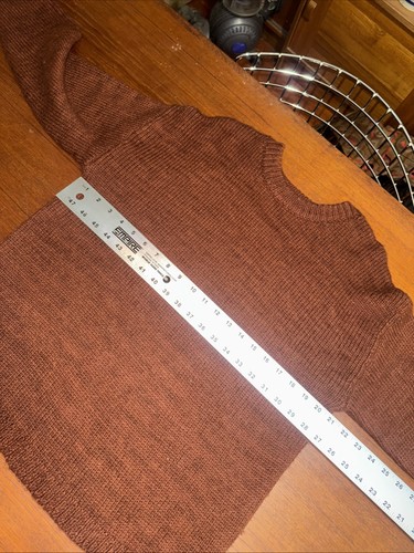 Reformation Alpaca Wool Sweater Jumper Crew Neck Cinnamon Red Brown XS - Picture 8 of 14