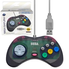 Retro-Bit Sega Saturn USB Controller Pad for Genesis Mini, PS3, PC, Mac, Switch
