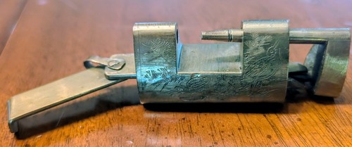 Candado antiguo con llave funciona muy bien. Fantásticos grabados detallados MIRAR. SSE - Imagen 12 de 24