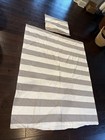New ListingPottery Barn Kids Twin Size Duvet Cover Gray White Classic Wide Stripe Used