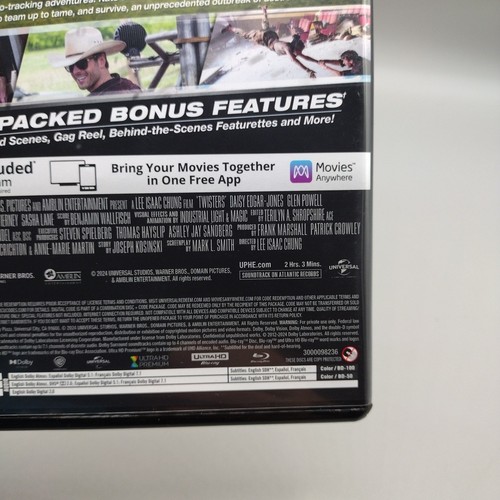 Twisters: Collector's Edition 4K Ultra HD + Blu-Ray + Digital Code Movie 2024 - Picture 10 of 17