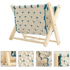 1Pc Patchwork Color Rope Weaving Storage Rack Magazine Rack Creative Floor
