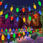 20 LED Solar C9 Christmas Lights Outdoor Pathway Garden Light Outdoor Yard Decor