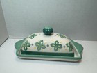 Dutch Wax Coastline Imports Covered Butter Dish Hand Painted