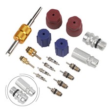 Easy Replacement Air Conditioning Valve Core Kit R134A Conversion Kit 17 Pcs