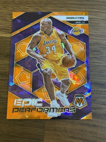 Shaquille O'Neal 2024-25 Mosaic Epic Performers #16 Orange Cracked Ice Prizm /49