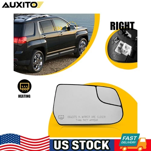 For 2010-2017 GMC Terrain Chevy Equinox Right Heated Mirror Glass Passenger Side