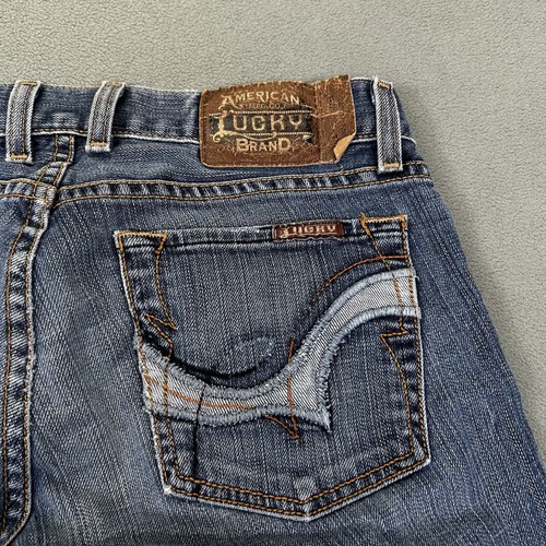 Lucky Brand Damen Jeans 4/27 Latzhose Lil Lexi Button Fly Bootcut Medium Wash - Bild 16 von 17