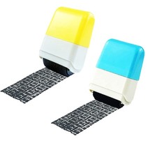 2Pcs Identity Protection Roller Stamps Identity Prevention Theft Stamp Wide