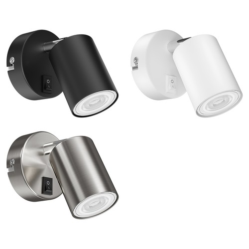 Wandspot WAIKA, einflammig, mit Schalter, GU10, schwarz matt, inkl. GU10 LED - Bild 3 von 11