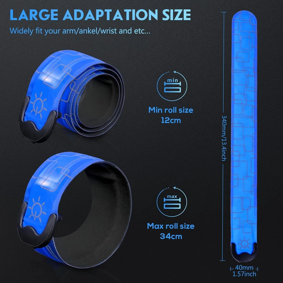 2stk LED Armband USB Akku Leuchtband Sicherheitsband Reflektorband Jogging Gehen - Bild 3 von 4