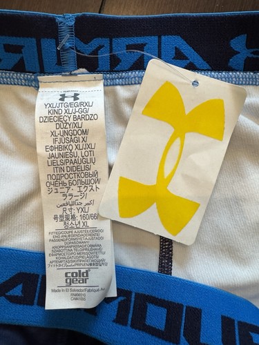 UNDER ARMOUR Cold Gear BOYS YOUTH XL Long Underwear Leggings NWT Skeleton Bones - Picture 8 of 13
