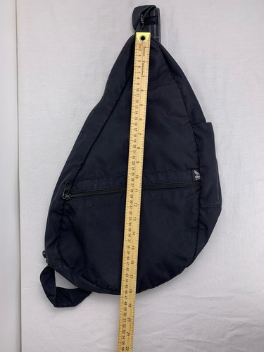 Ameribag Healthy Back Sling Bag Crossbody Pack Travel Cycling Bike Festival Blk - Picture 8 of 11