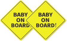 Essential Baby on Board Sticker Sign for Cars, 5 5 Inch Eye-Catching Safety Deca