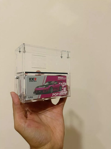 POP RACE Acrylic Display Case – Clear Protector Box with Magnetic Door 1:64 - Picture 3 of 4