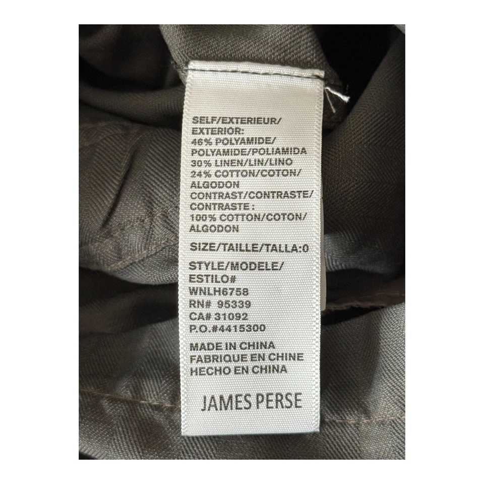 James Perse Herringbone sarga mono mameluco verde oscuro talla 0 X-Pequeño XS Foto 4 de 4